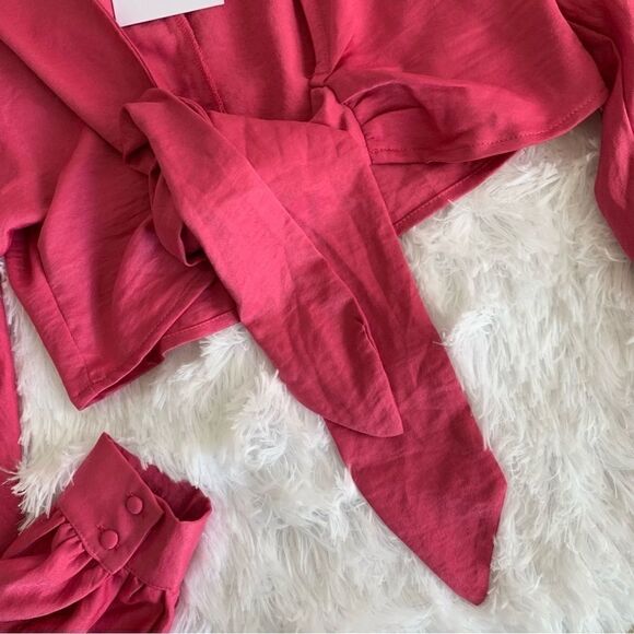 VICI PINK TIE FRONT BLOUSE - Picture 6 of 11